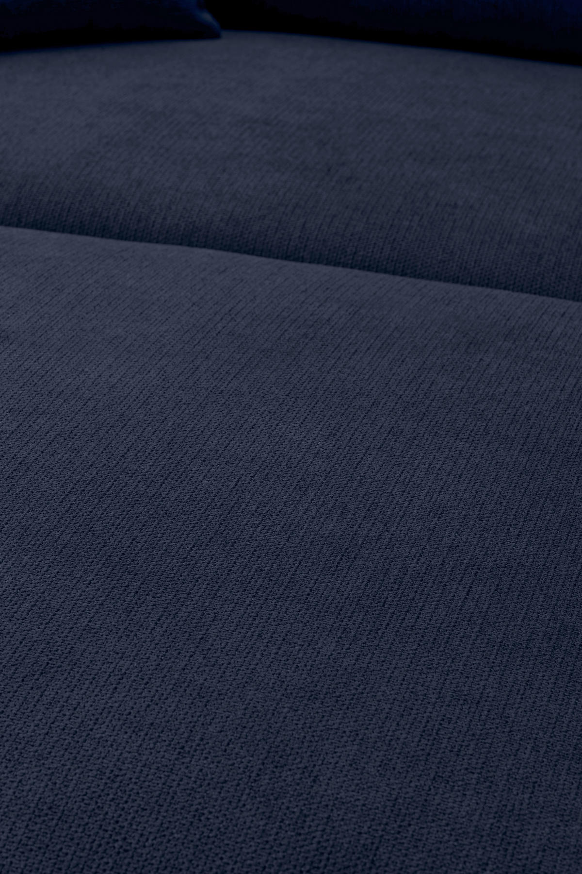 ECKSOFA Dunkelblau Webstoff  - Schwarz/Dunkelblau, KONVENTIONELL, Textil/Metall (196/304cm) - Hom`in