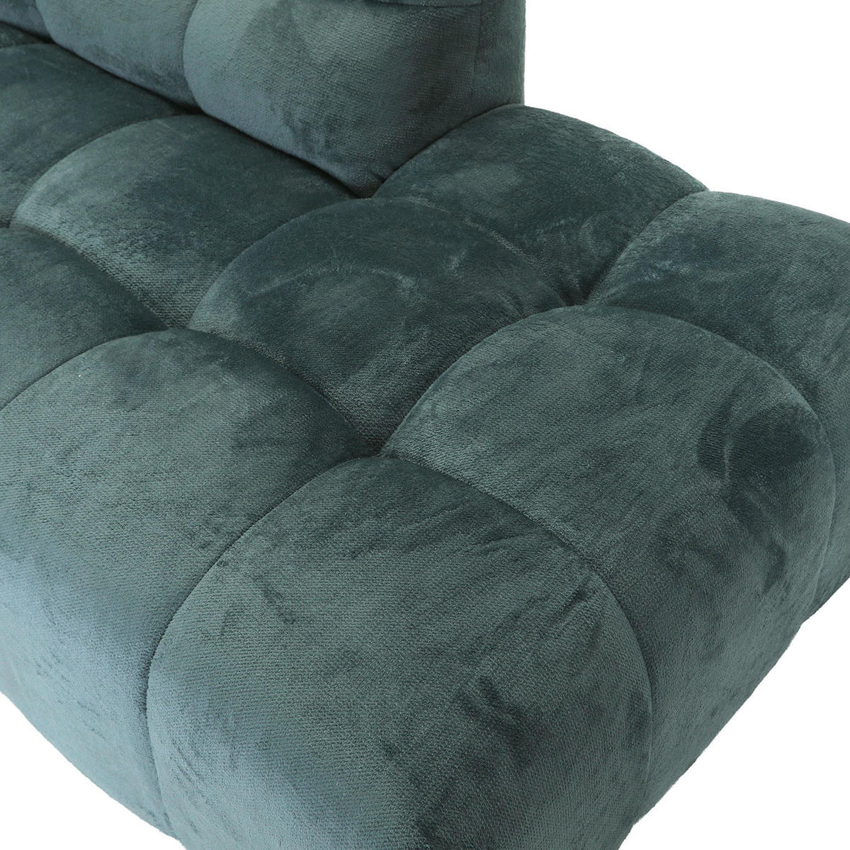 ECKSOFA Petrol Flachgewebe  - Petrol/Schwarz, MODERN, Kunststoff/Textil (235/275cm) - Landscape