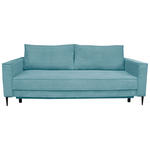 SCHLAFSOFA Cord Türkis  - Türkis/Schwarz, KONVENTIONELL, Textil/Metall (222/93/98cm) - Carryhome