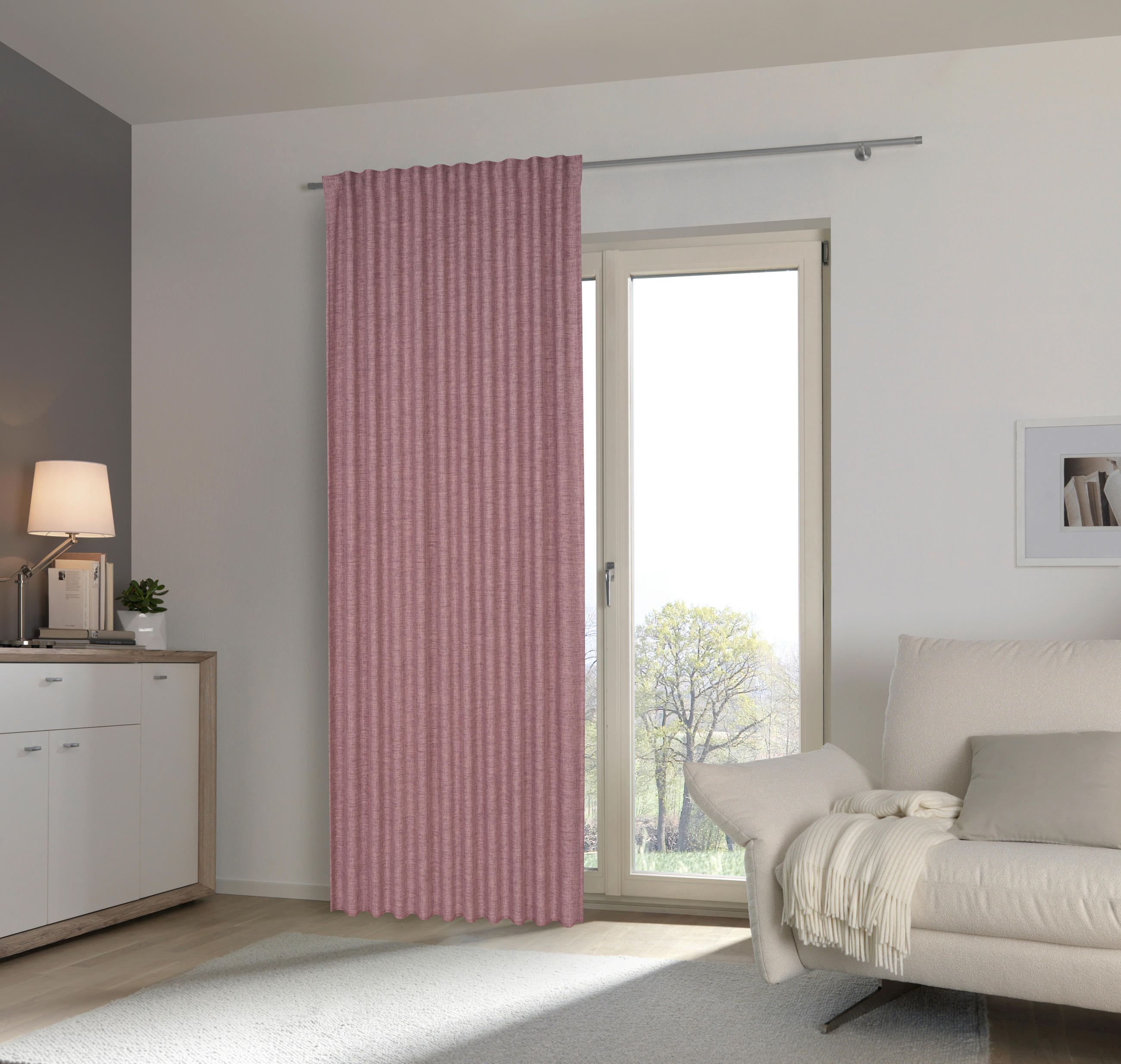DRAPERIE CONFECȚIONATĂ opac - mov, Basics, textil (140/245cm) - Esposa