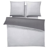WENDEBETTWÄSCHE Micro Pattern Makosatin 200/200 cm  - Anthrazit/Weiß, Basics, Textil (200/200cm) - Joop!