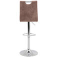 BARHOCKER Mikrofaser Beige Sitzfläche 360° drehbar, mit Griff  - Chromfarben/Beige, KONVENTIONELL, Textil/Metall (38/97-119/50cm) - Carryhome