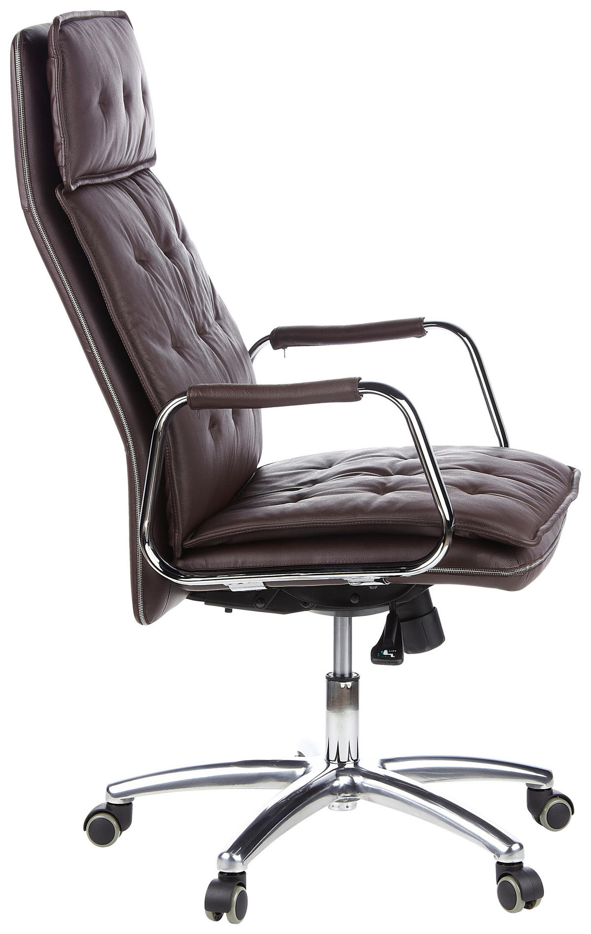 CHEFSESSEL Braun  - Braun, Basics, Leder/Kunststoff (60/130/48cm) - MID.YOU