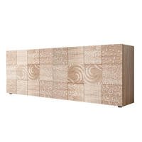 SIDEBOARD  241/84/42 cm  - Eichefarben/Schwarz, Design, Holzwerkstoff/Kunststoff (241/84/42cm) - MID.YOU