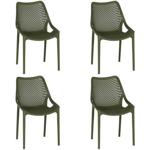 GARTENSTUHL-SET Olivgrün  - Olivgrün, Basics, Kunststoff (60/81/50cm) - Siena Garden