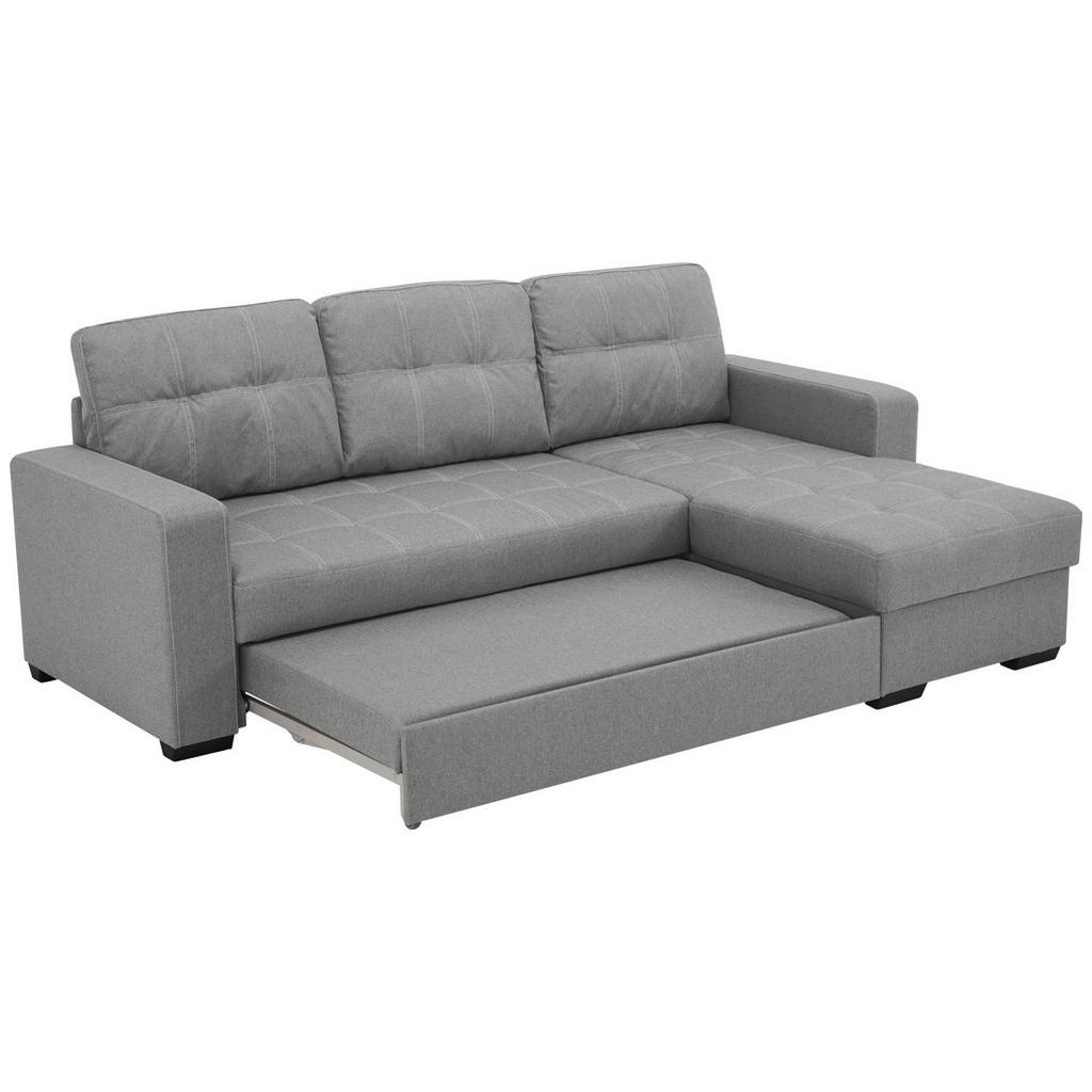 Thumbnail - Livetastic Eckschlafsofa, Grau, Textil, 3-Sitzer, 240x160 cm, Made in EU, Wohnzimmer, Sofas & Couches, Schlafsofas, Schl...
