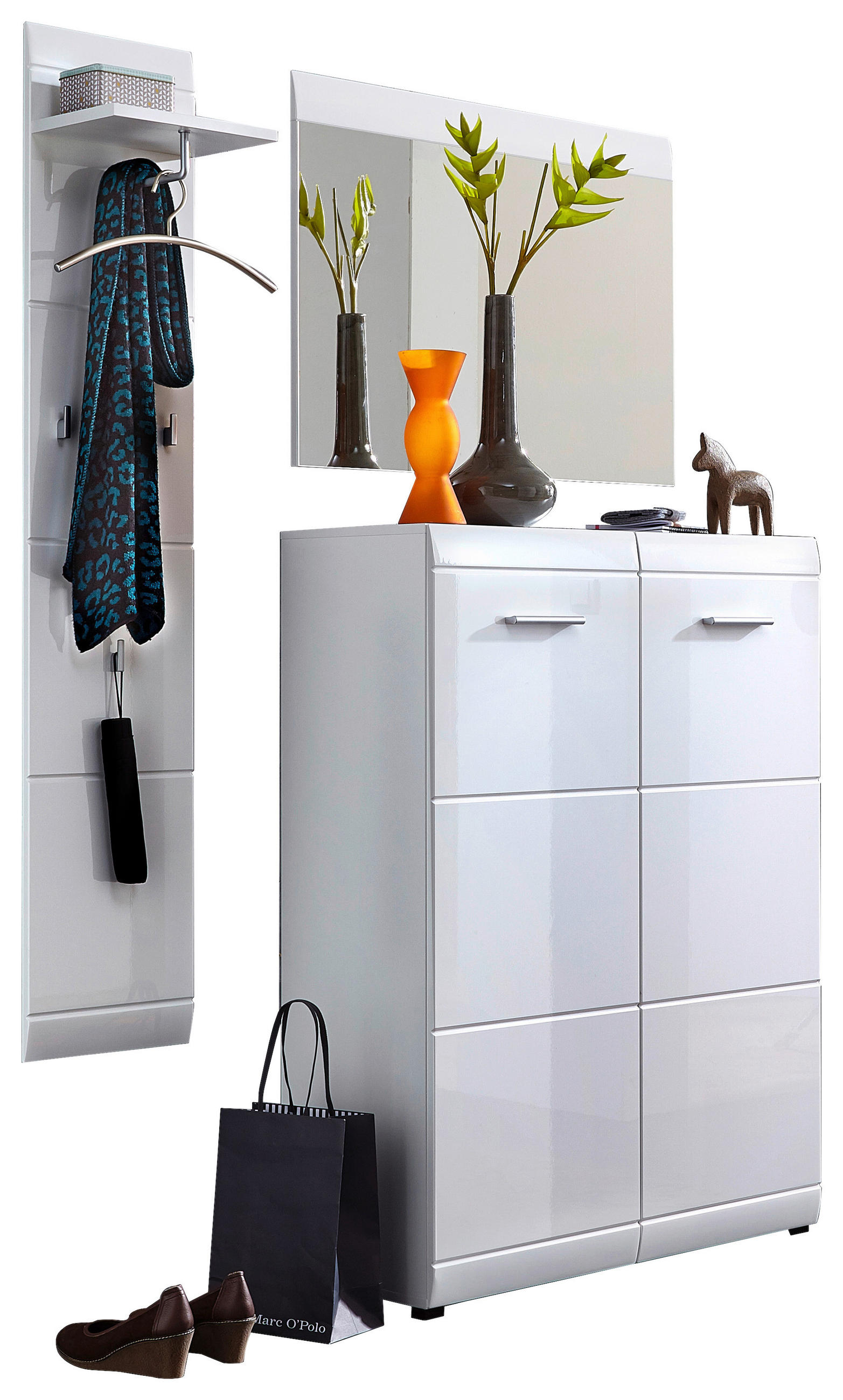 GARDEROBE Weiß - Weiß, Design (135/200/36cm) - Carryhome