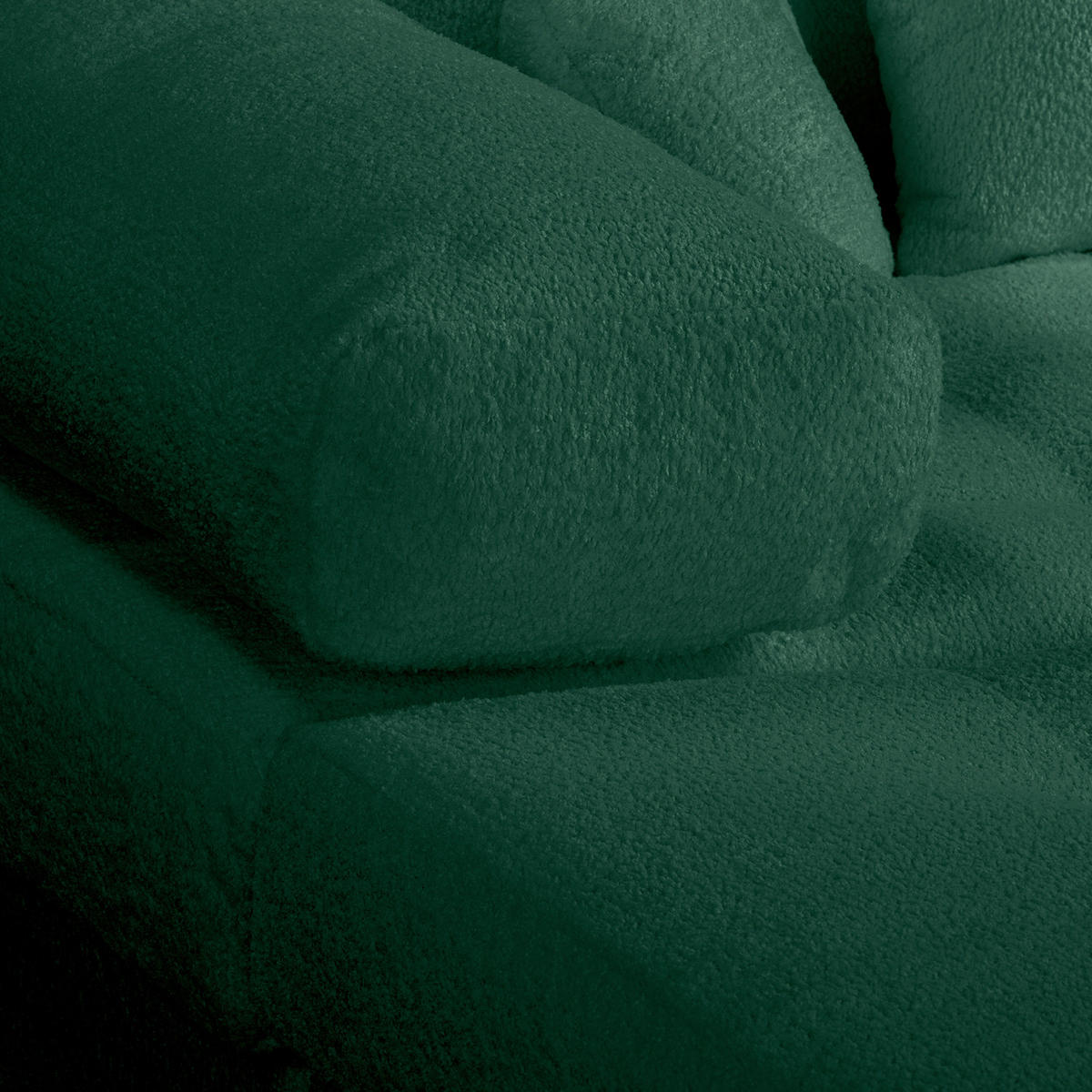 ECKSOFA Naomi Grün Chenille Rückenkissen  - Schwarz/Grün, Design, Kunststoff/Textil (243/284cm) - P & B