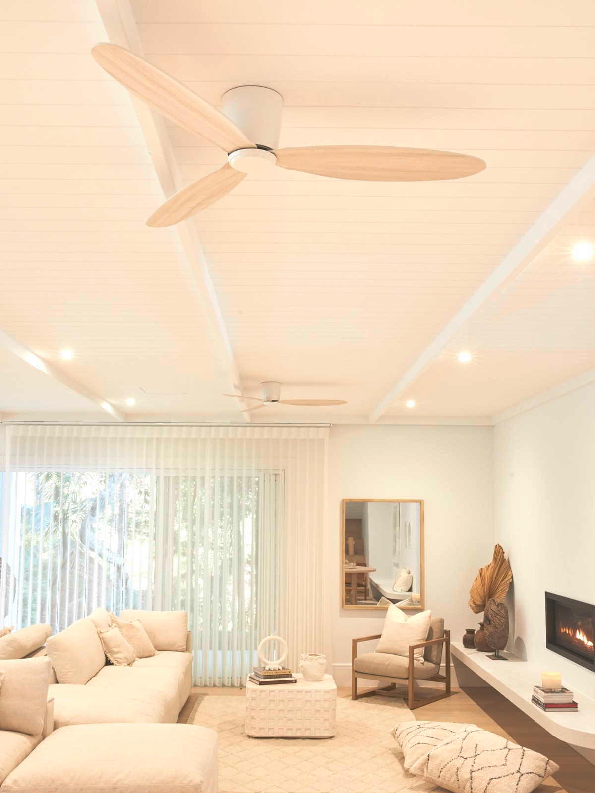 DECKENVENTILATOR 107/19 cm   - Weiß, Basics, Holzwerkstoff/Kunststoff (107/19cm) - P & B