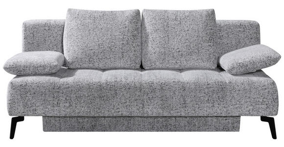SCHLAFSOFA  in Webstoff Hellgrau  - Hellgrau/Schwarz, Design, Textil/Metall (209-235/90/100cm) - Novel