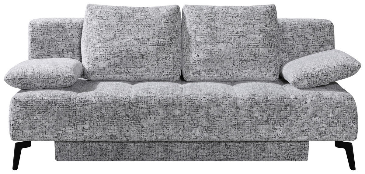 KANAPÉÁGY textil szürke  - fekete/szürke, Design, textil/fém (209-235/90/100cm) - Novel