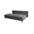 SCHLAFSOFA  mit Liegefunktion, Schlafen auf Sitzhöhe, Rücken echt Chenille Graphitfarben  - Schwarz/Graphitfarben, KONVENTIONELL, Textil/Metall (203/94/96cm) - Carryhome