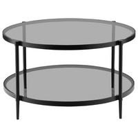 COUCHTISCH in Metall, Glas 80/80/42,5 cm  - Schwarz/Grau, MODERN, Glas/Metall (80/80/42,5cm) - Carryhome