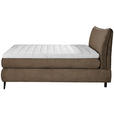 BOXSPRINGBETT 160/200 cm,  in Braun, gepolstertes Kopfteil, Topper, Matratzen, H3 + H4 = fest + sehr fest  - Schwarz/Braun, Trend, Holz/Textil (160/200cm) - Esposa