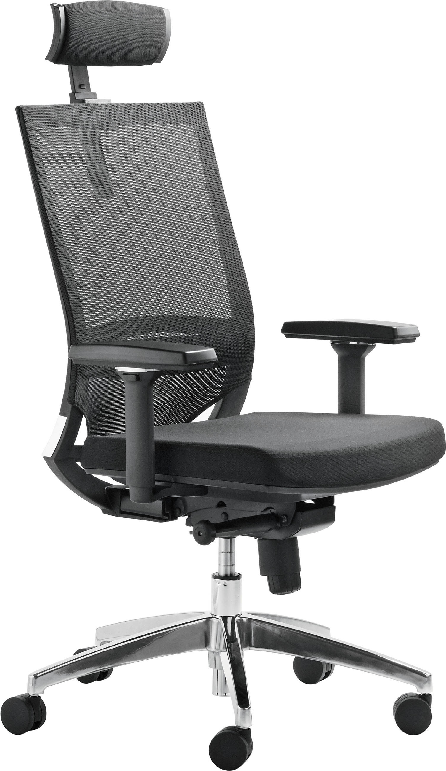 Drehstuhl in Webstoff Schwarz