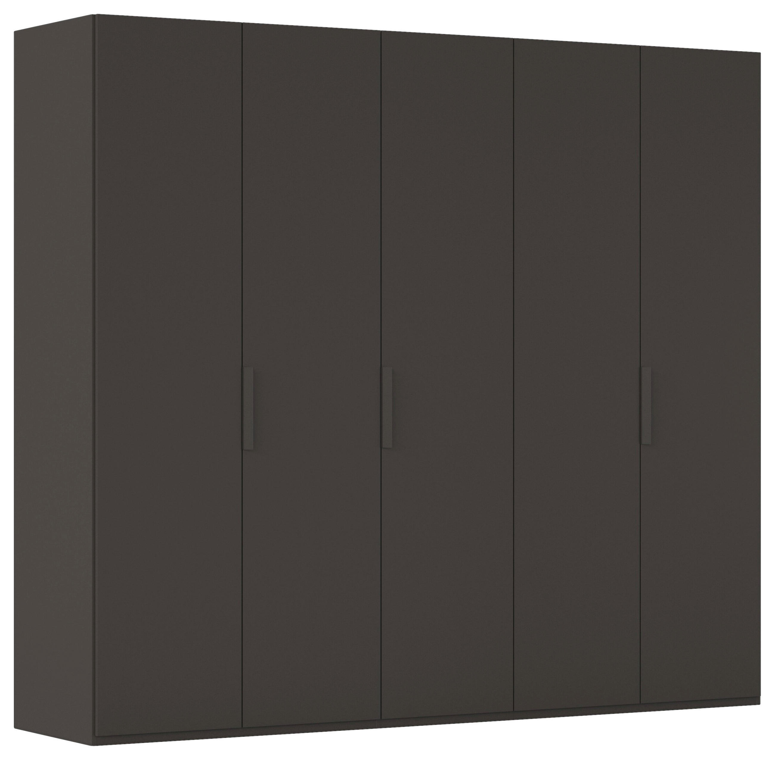 DREHTÜRENSCHRANK 251/223/61 cm,  in Graphitfarben, 5-türig  - Graphitfarben, Basics, Holzwerkstoff/Metall (251/223/61cm) - Novel