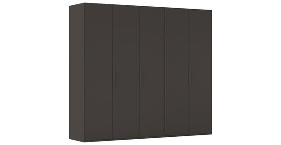 DREHTÜRENSCHRANK 251/235/61 cm,  in Graphitfarben, 5-türig  - Graphitfarben, Basics, Holzwerkstoff/Metall (251/235/61cm) - Novel