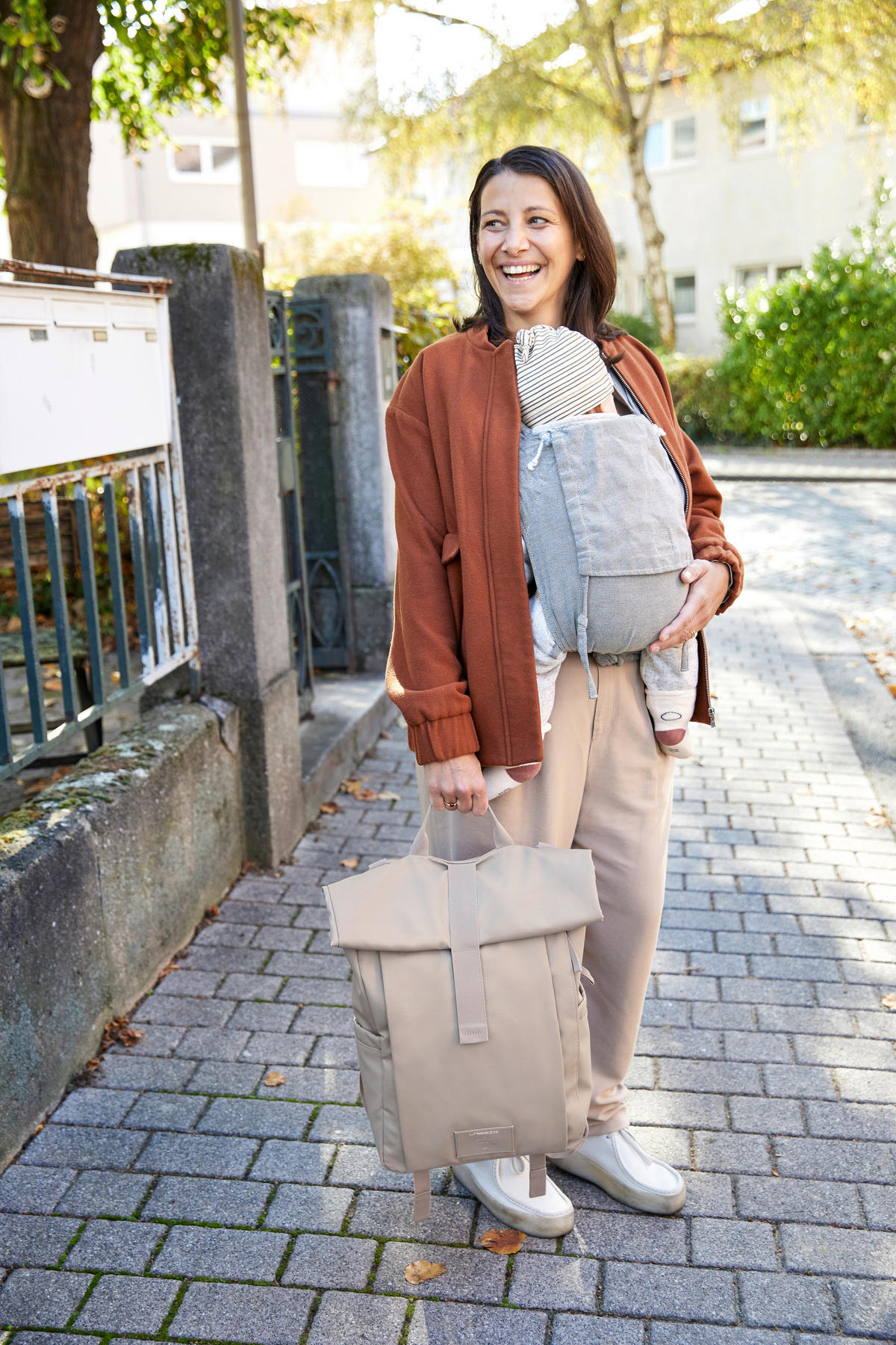 WICKELRUCKSACK  - Taupe, Basics, Textil (29/14,5/42cm) - Lässig