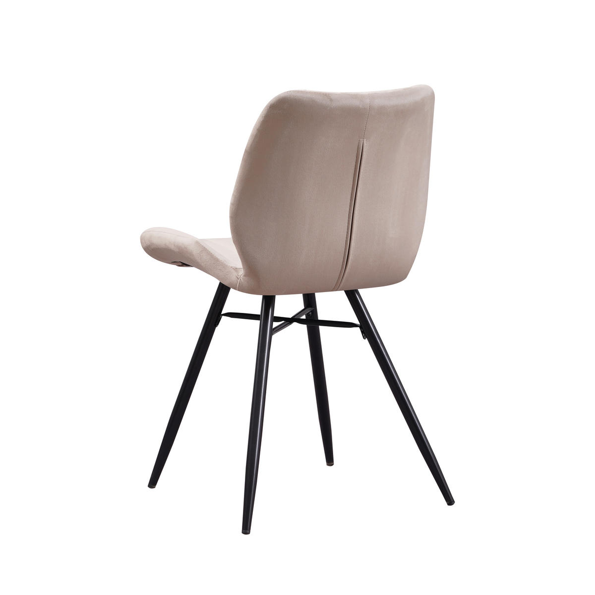 SADA STOLIČIEK 4 kus - čierna/béžová, Modern, kov/textil (47/82/55cm) - MID.YOU