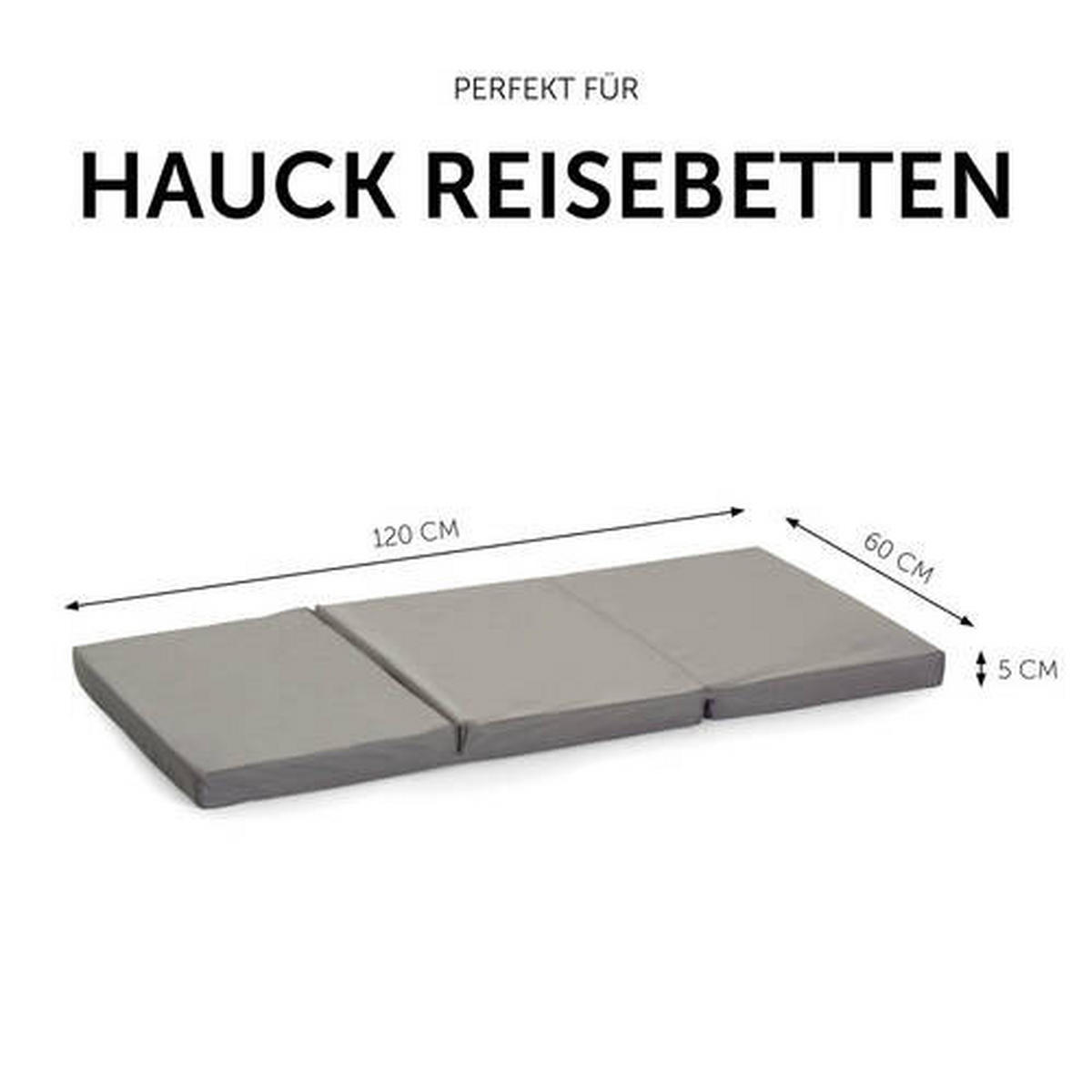 REISEBETTMATRATZE hauck  - Grau, Basics, Textil (60/120cm) - Hauck