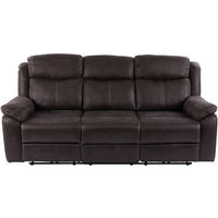 RECLINERSOFFA i brun  - brun/svart, Klassisk, metall/trä (219/105/99cm) - Best Price
