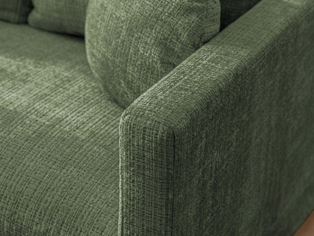 SESSEL in Chenille Grün  - Schwarz/Grün, Design, Kunststoff/Textil (84/89/95cm) - P & B