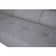 ECKSOFA in Feincord Grau  205/280 cm  - Schwarz/Grau, Design, Textil/Metall (205/280cm) - Xora