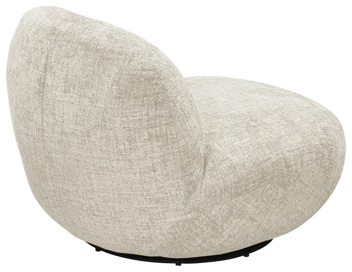 SESSEL in Webstoff Beige  - Beige/Schwarz, Modern, Textil/Metall (85/70/99cm) - MID.YOU