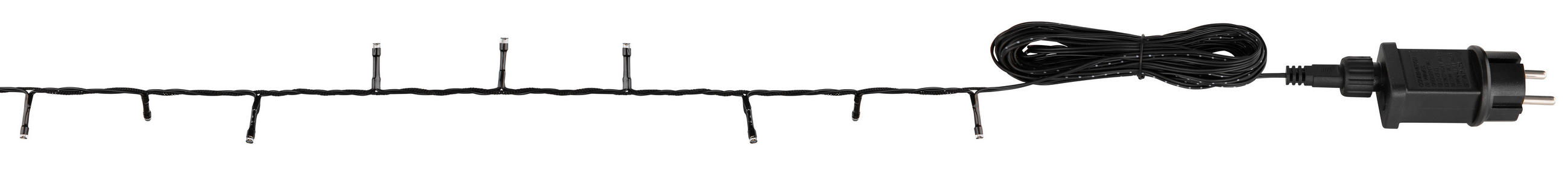 LICHTERKETTE - Klar/Schwarz, Basics, Kunststoff/Metall (200cm) - Globo