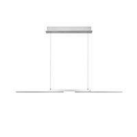 LED-HÄNGELEUCHTE 130/13/150 cm    - Nickelfarben, Design, Metall (130/13/150cm) - Hell
