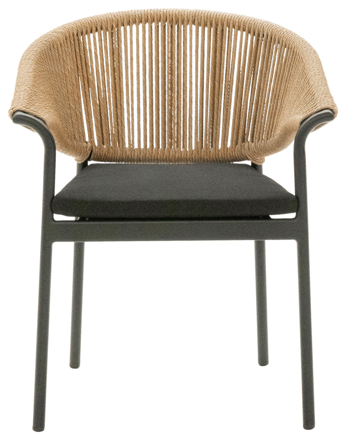 STOLICA SLOŽIVA  prirodne boje, crna  metal, plastika, tekstil      - prirodne boje/crna, Design, metal/tekstil (64/79,5/59cm) - Dieter Knoll