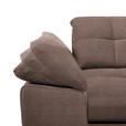 ECKSOFA in Mikrofaser Hellbraun  - Chromfarben/Hellbraun, Design, Textil/Metall (265/180cm) - Carryhome