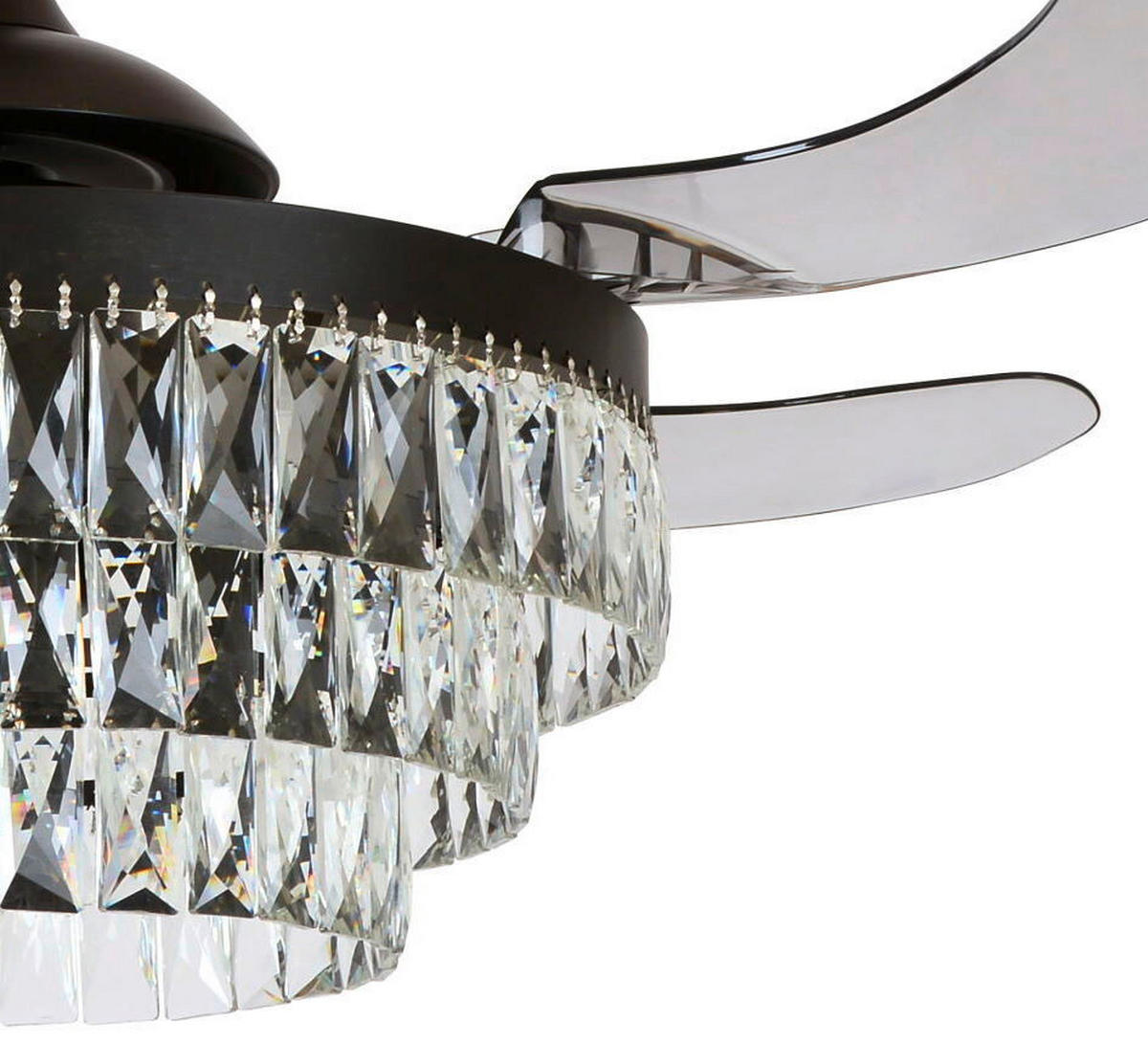 DECKENVENTILATOR  122/50 cm    - Transparent/Schwarz, Lifestyle, Kunststoff/Metall (122/50cm) - P & B