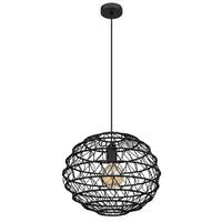 HÄNGELEUCHTE 39/120 cm    - Schwarz, Natur, Papier/Kunststoff (39/120cm) - Globo