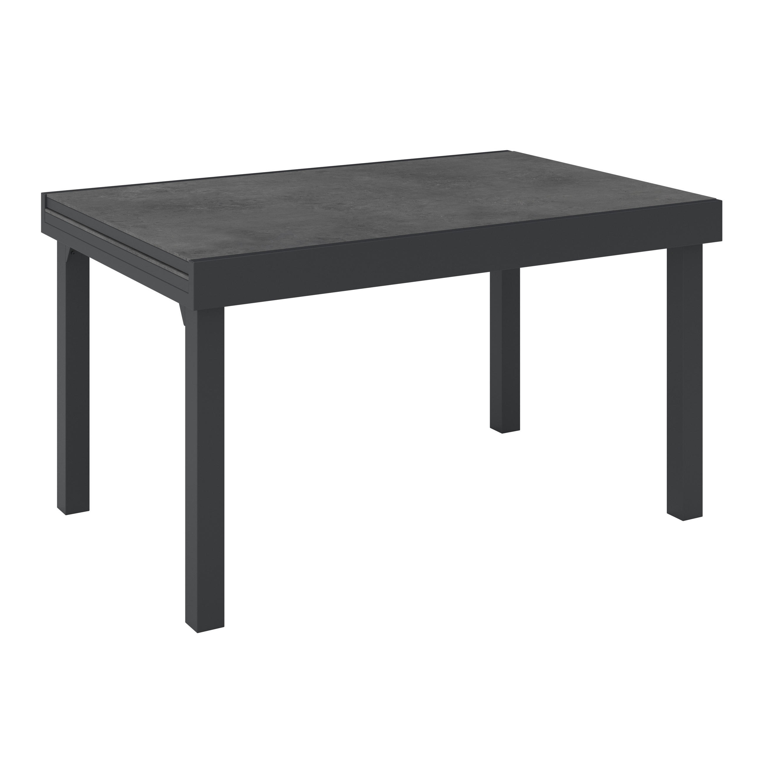 AMBIA GARDEN Gartentisch ausziehbar Anthrazit-Grau