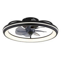 DECKENVENTILATOR  50/14 cm    - Opal/Schwarz, Design, Kunststoff/Metall (50/14cm) - Globo