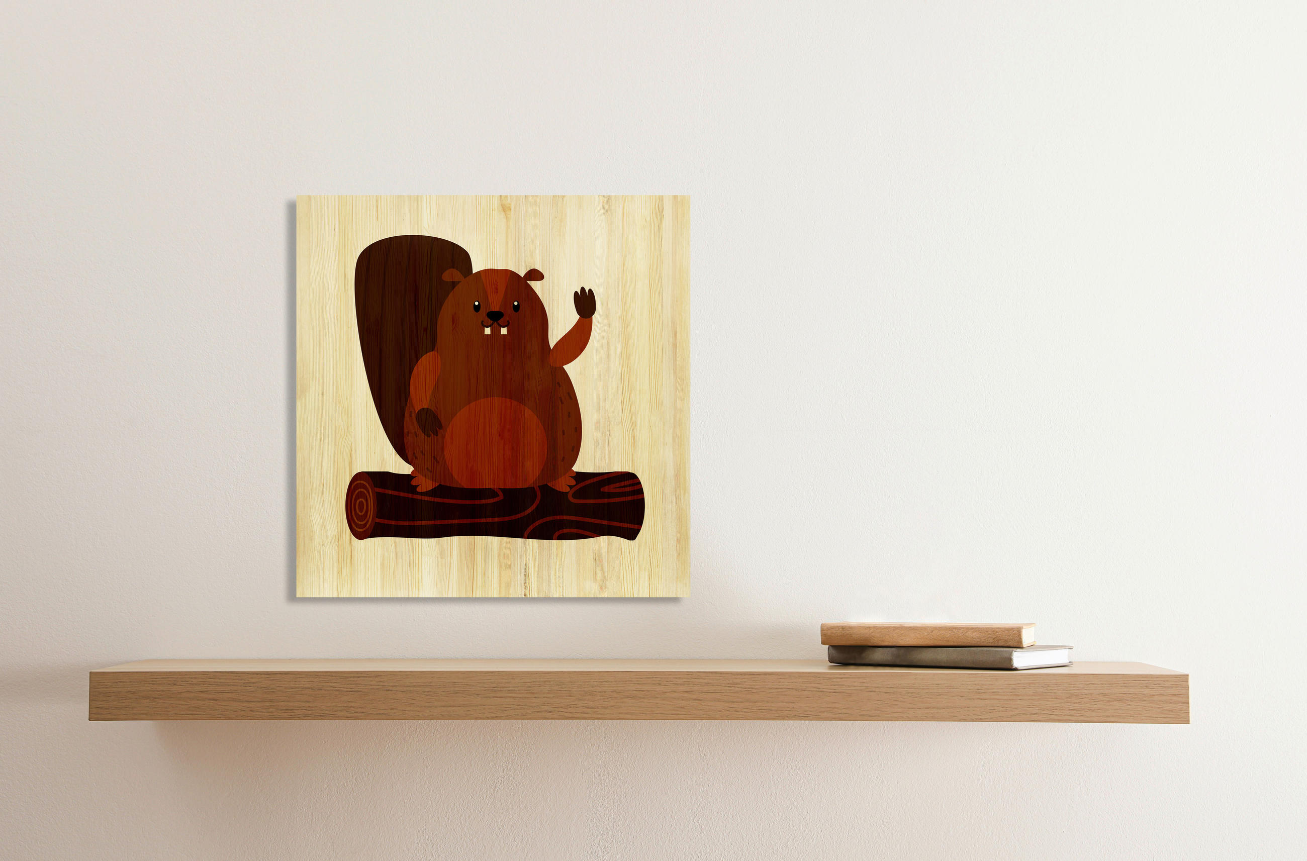 BABYWANDDEKO - Braun, Basics, Holz (40/40/3cm)