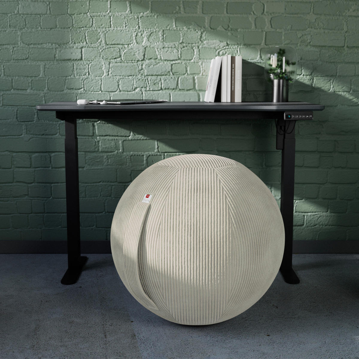 SITZBALL - Beige, Design, Textil (65cm) - Stylife