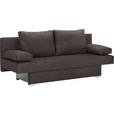 SCHLAFSOFA in Webstoff Braun  - Alufarben/Braun, Design, Kunststoff/Textil (190/74-86/80cm) - Carryhome