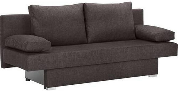 SCHLAFSOFA in Webstoff Braun  - Alufarben/Braun, Design, Kunststoff/Textil (190/74-86/80cm) - Carryhome