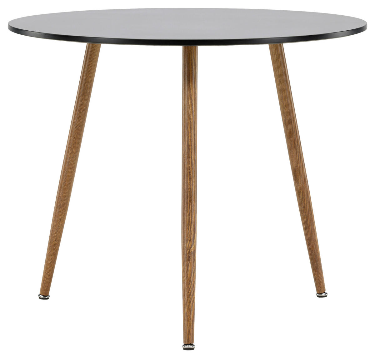 ESSTISCH in Metall, Holzwerkstoff 90/90/75 cm  - Hellbraun/Schwarz, Design, Holzwerkstoff/Metall (90/90/75cm) - Livetastic