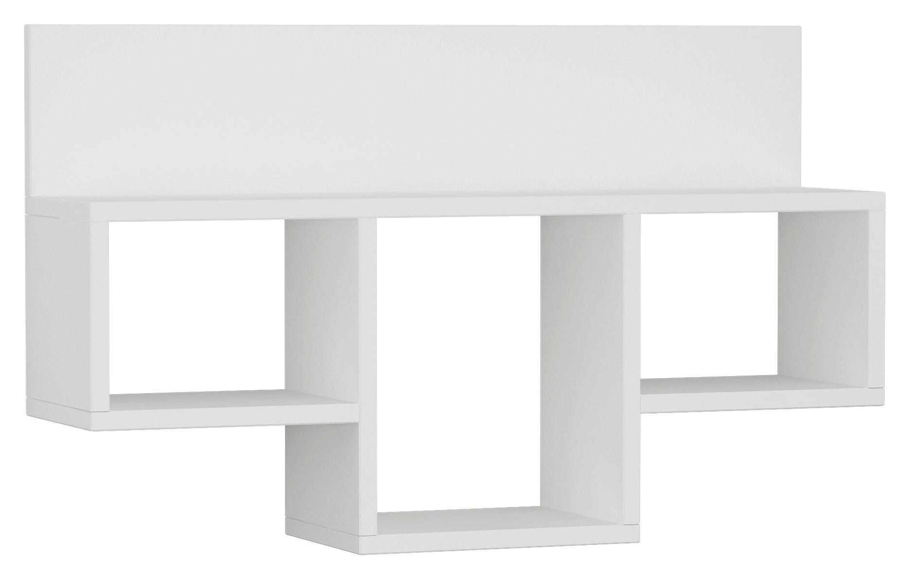 WANDBOARD in 80/49/20 cm Weiss  - Weiss, Design, Holzwerkstoff (80/49/20cm) - Livetastic