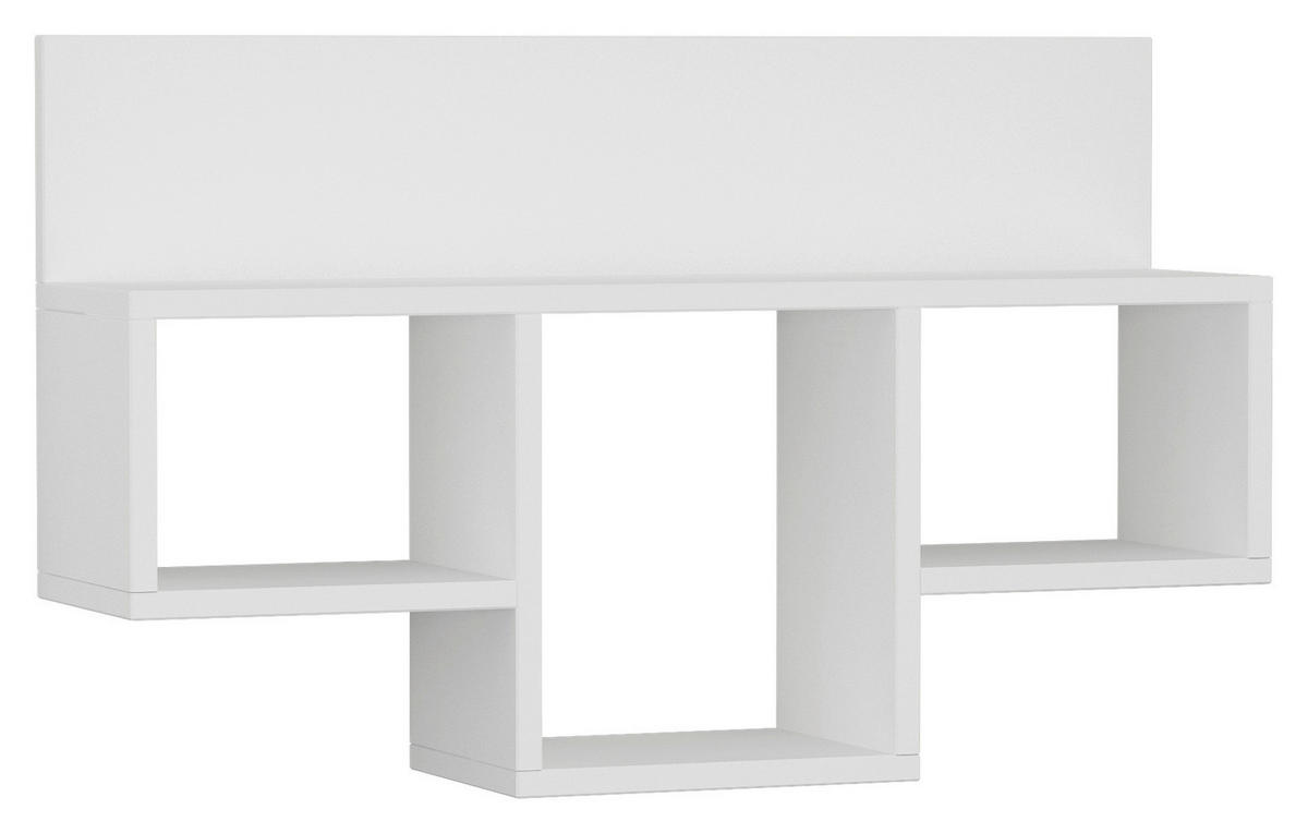 WANDBOARD in 80/49/20 cm Weiss  - Weiss, Design, Holzwerkstoff (80/49/20cm) - Livetastic