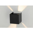 LED-WANDLEUCHTE 10/10/10 cm - Schwarz, Basics, Kunststoff/Metall (10/10/10cm) - Novel