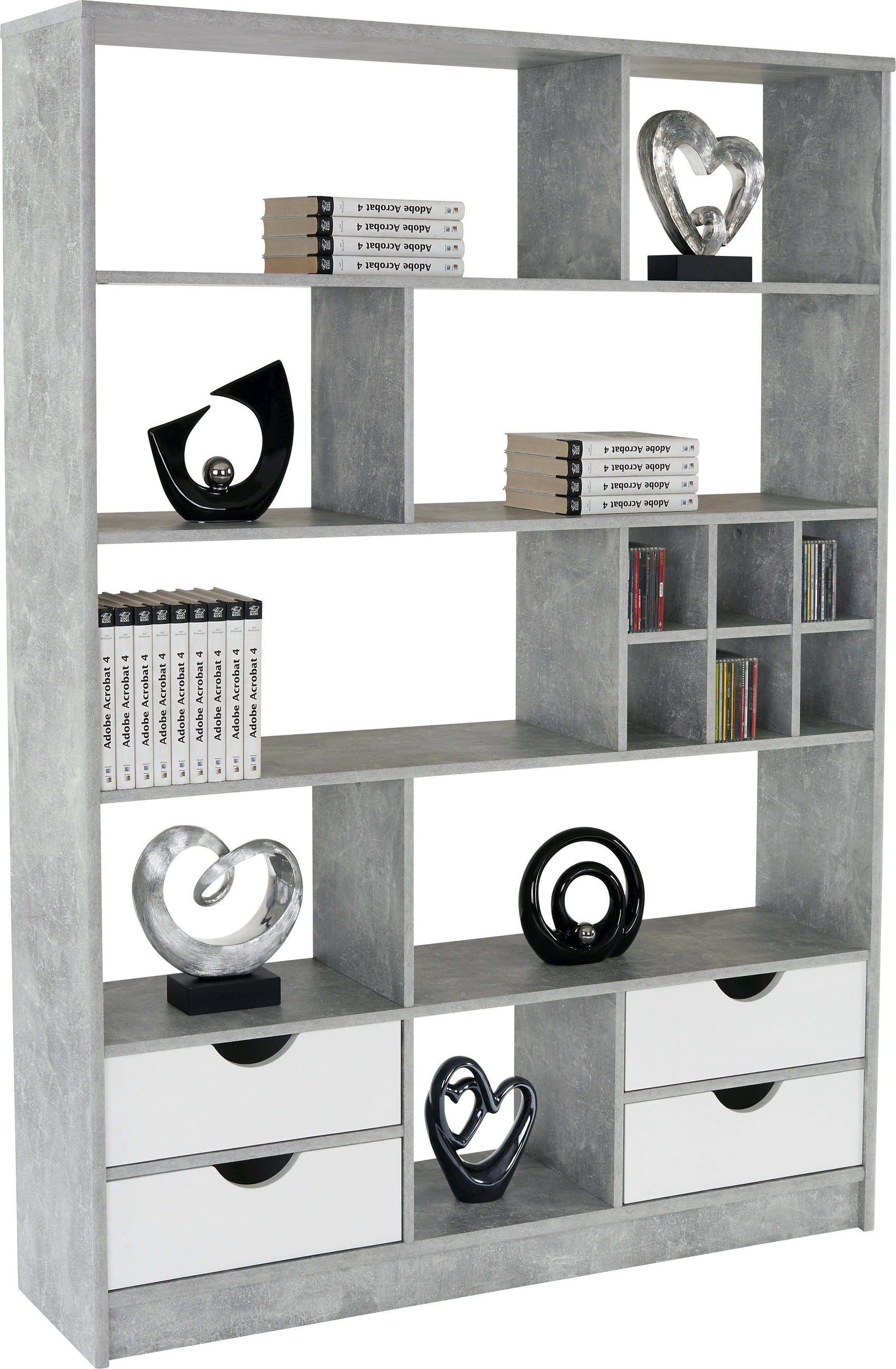 Regal Mit Laden Meggy B 140 Cm, Betonoptik