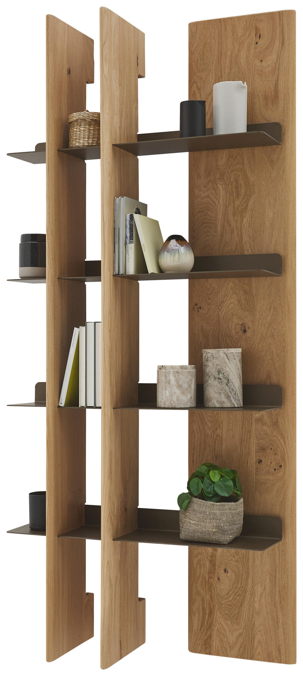 WANDPANEEL Bronzefarben, Wildeiche  74,9/167,6/25 cm  - Wildeiche/Bronzefarben, Natur, Holz/Metall (74,9/167,6/25cm) - Valnatura