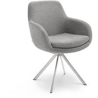 ARMLEHNSTUHL  in Edelstahl Webstoff  - Edelstahlfarben/Grau, Design, Textil/Metall (62/86/66cm) - Musterring