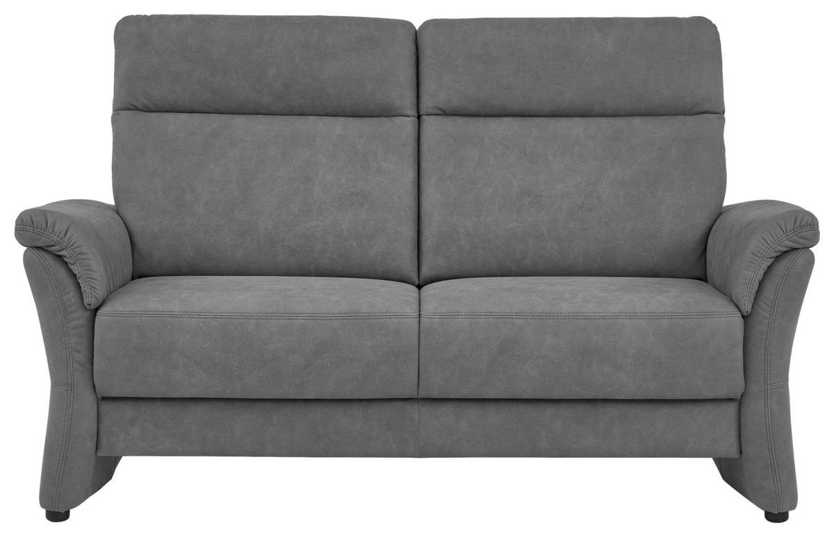 2,5-SITZER Mikrofaser Dunkelgrau  - Dunkelgrau/Schwarz, Konventionell, Kunststoff/Textil (170/98/91cm) - Elegando