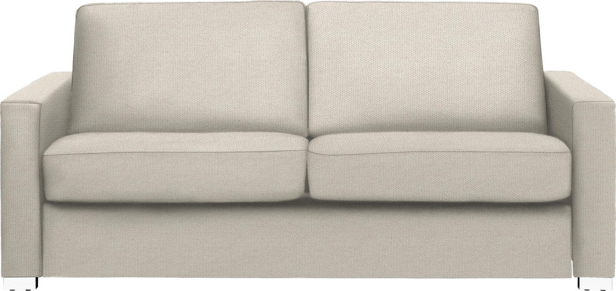 SCHLAFSOFA in Textil Creme  - Chromfarben/Creme, Konventionell, Textil/Metall (188/86/97cm) - Novel
