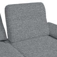 ECKSOFA in Chenille, Flachgewebe Blaugrau  - Blaugrau/Schwarz, Design, Textil/Metall (165/318cm) - Xora